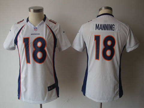 Nike NFL Women's Denver Broncos 18 Tennessee Manning White Nike Nike Nike Jerseyss